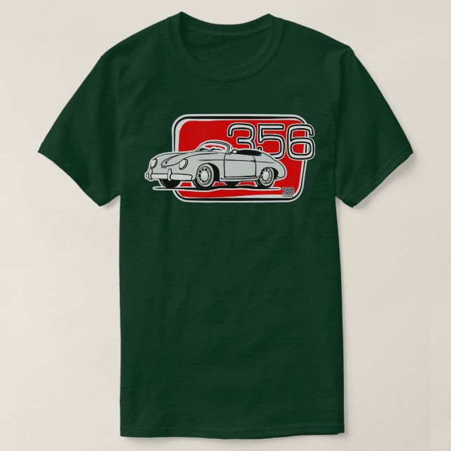 Speedster 356 Cabrio Classic Car T Shirt (Design framsida)