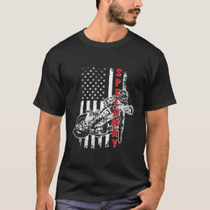 Speedway Bike S American Flagga T Shirt
