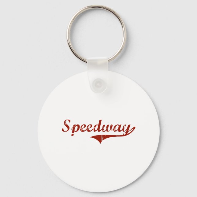 Speedway Indiana Classic Design Nyckelring (Framsida)