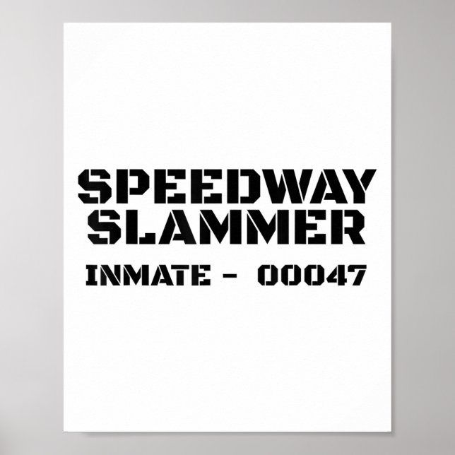 Speedway Slammer. Fängelsefånge 47 kostnadsdräkt _ Poster (Framsidan)