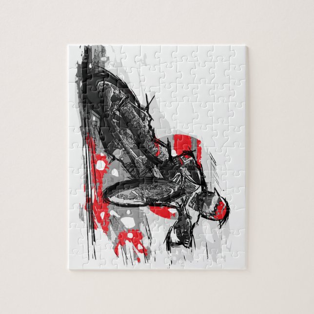 Speedwaylägenheten spårar motorcykelraceren pussel (Vertikal)