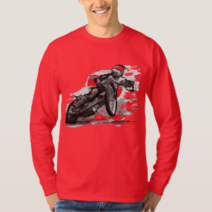 Speedwaylägenheten spårar motorcykelraceren t-shirt