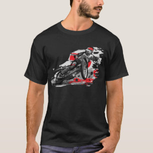 Speedwaylägenheten spårar motorcykelraceren t-shirt
