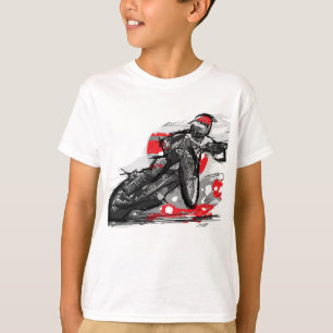 Speedwaylägenheten spårar motorcykelraceren tee shirt