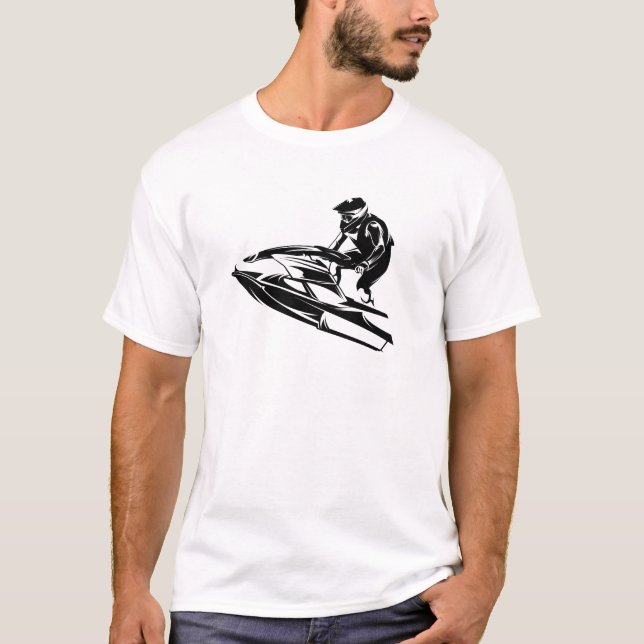 Speedy Jet Ski in Silhouette T Shirt (Framsida)