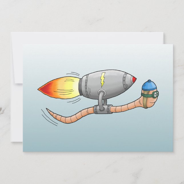 Speedy Rocket Mask Birthday Card Kort (Framsida)