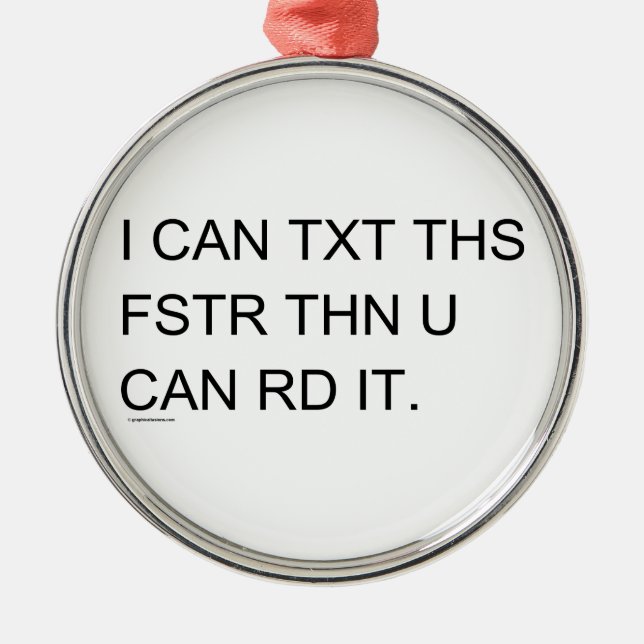 Speedy Texter Julgransprydnad Metall (Framsidan)
