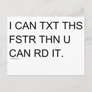 Speedy Texter Vykort