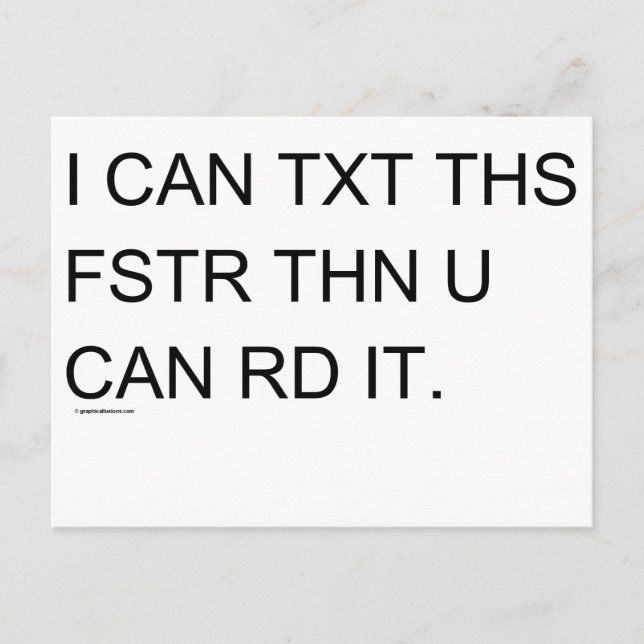 Speedy Texter Vykort (Framsida)