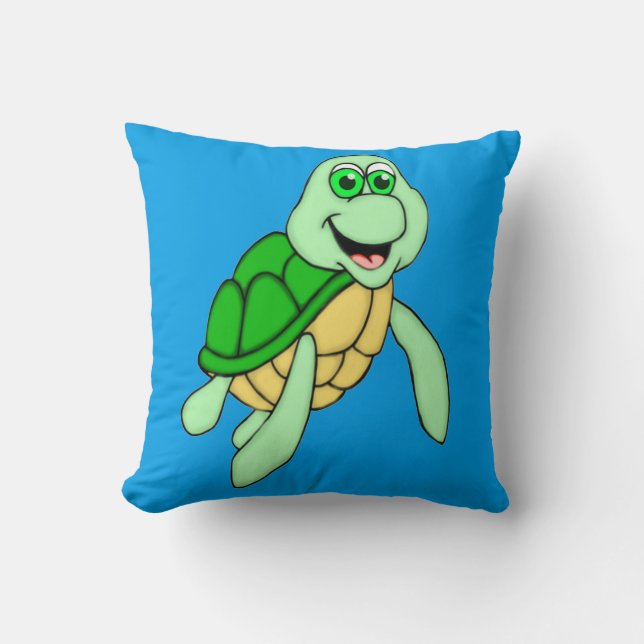 Speedy Turtle Square Pillow Kudde (Framsida)