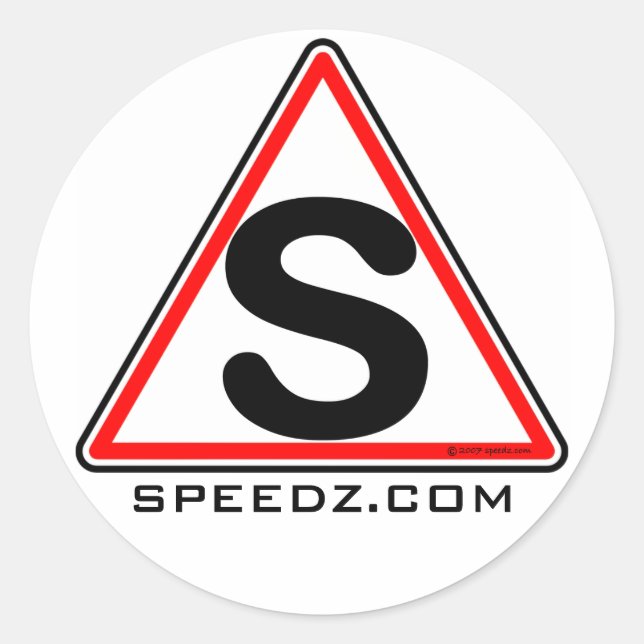 SPEEDZ-medlemskapsmärke Runt Klistermärke (Framsida)