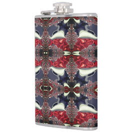 Spegel-bild som genererar upprepad form, över vitt fickplunta