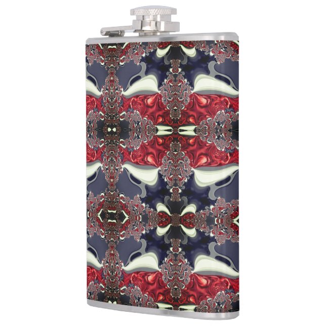 Spegel-bild som genererar upprepad form, över vitt fickplunta (Vänster)