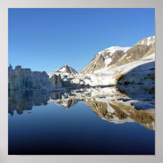 Spegel bilder i Svalbard Poster