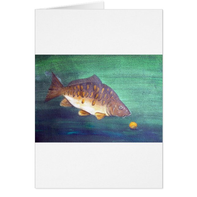 Spegel carp hälsningskort (Framsidan)