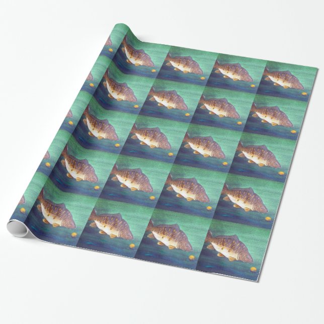 Spegel carp presentpapper (Utrullad)