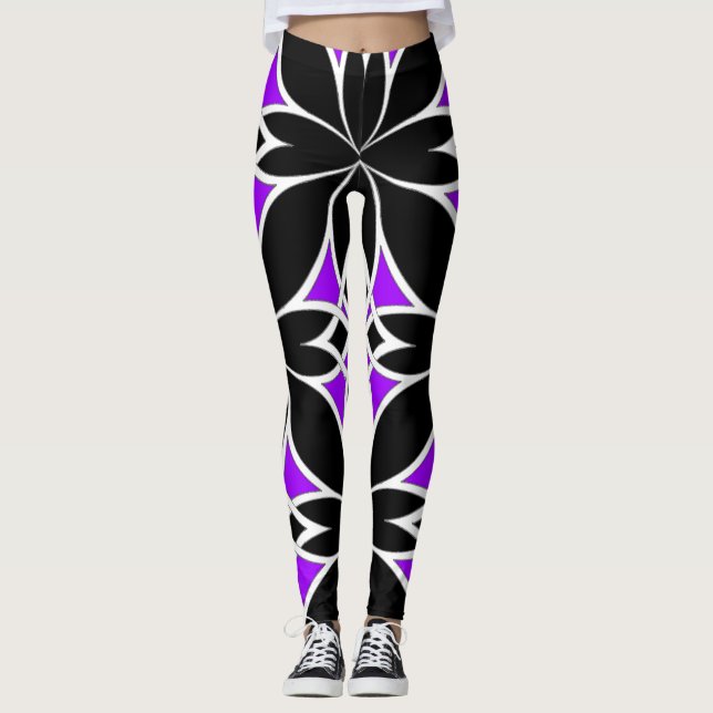 Spegel-Celtic (Lila) Leggings (Framsida)