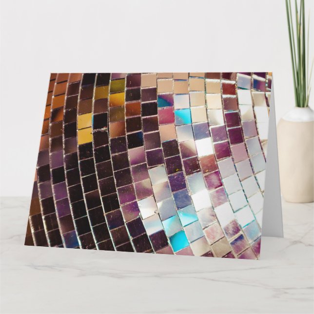 Spegel Disco Boll Kort (Framsida)