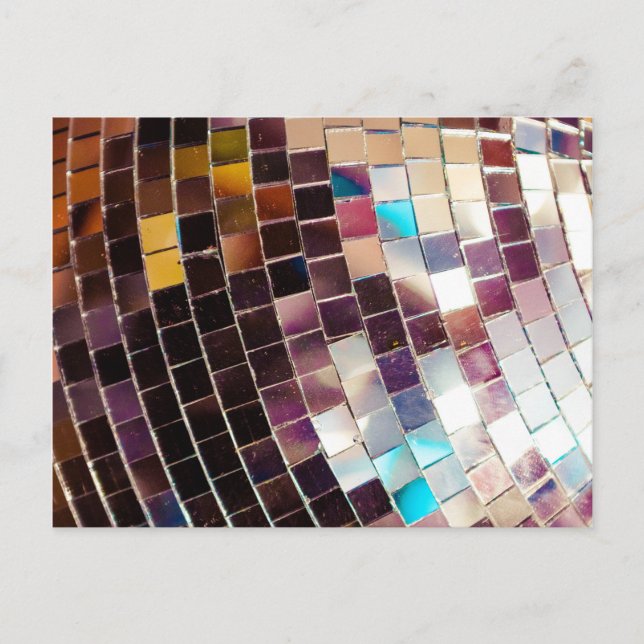 Spegel Disco Boll Meddelande Vykort (Framsida)