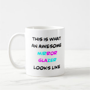 spegel glazer, fantastisk kaffemugg