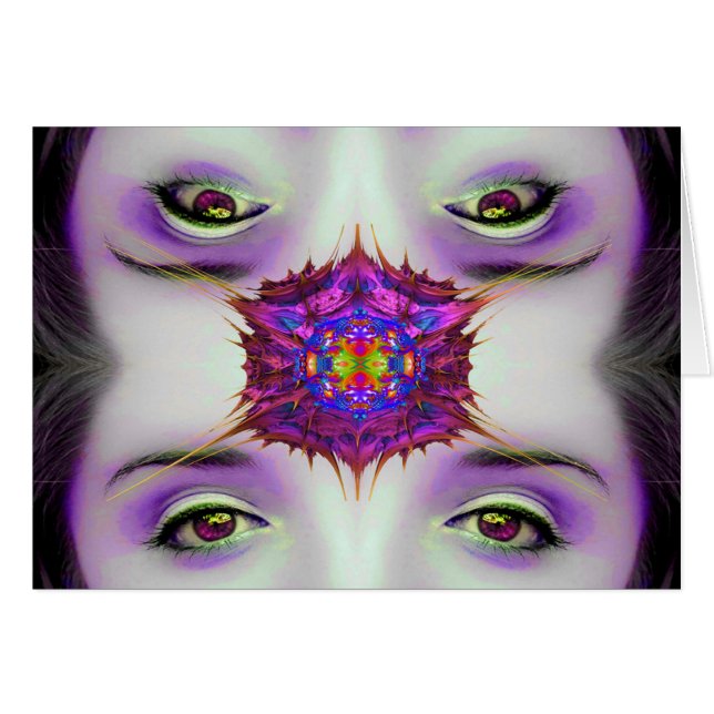 Spegel Horizon Hälsningskort (Framsidan Horizontal)