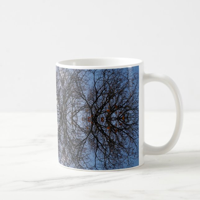 Spegel image träd kaffemugg (Höger)