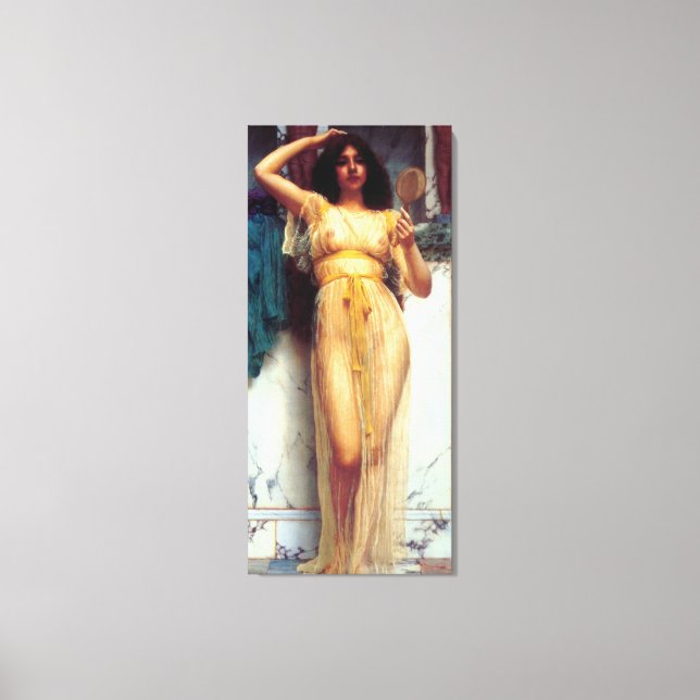 Spegel ~ John William Godward Canvastryck (Framsida)