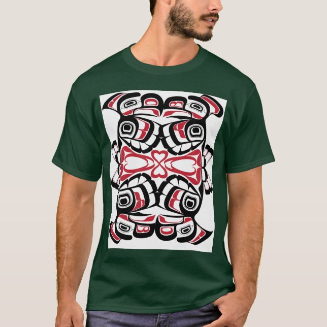 Spegel kärlek fåglar Överstorlek T Shirt (Framsida)