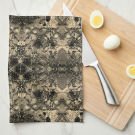 Spegel med strålande utseende, klassisk beige unic kökshandduk