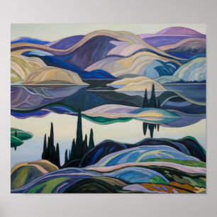 Spegel Sjö Franklin Carmichael Poster