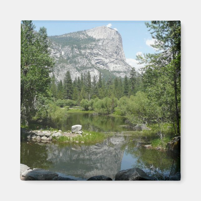Spegel Sjö i nationalparken Yosemite Magnet (Framsidan)