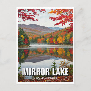 Spegel Sjö New Hampshire Travel Vykort