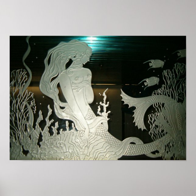 Spegel Sjöjungfru Poster (Framsidan)