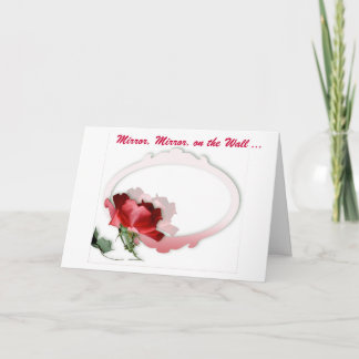 Spegel spegel på väggen kort