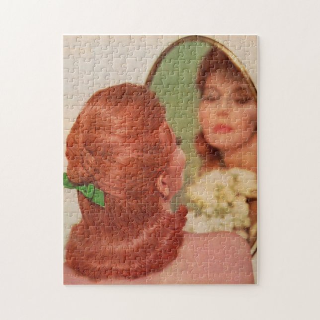 spegel spegel på väggen pussel (Vertikal)