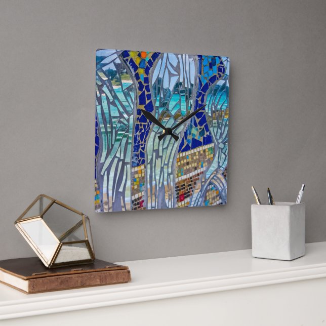 Spegel, spegel, säg.. fyrkantig klocka (Kontor)