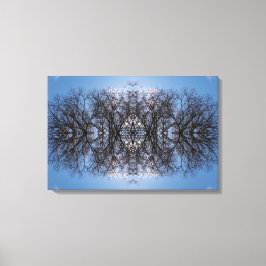 Spegel träd mönster canvastryck