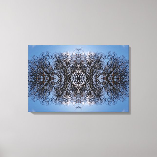 Spegel träd mönster canvastryck (Framsida)