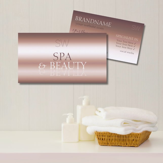 Spegel-typsnitt vid Luxury Ro Snyggt med Monogram Visitkort (Skapare uppladdad)