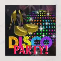 Spegelbolls Disco Dansfest Inbjudningar
