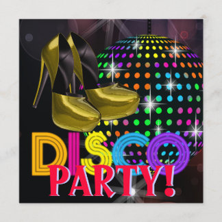 Spegelbolls Disco Dansfest Inbjudningar
