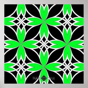 Spegeld Celtic ( Grön Inverterad ) Poster