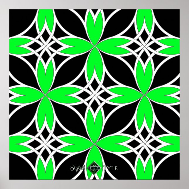Spegeld Celtic ( Grön Inverterad ) Poster (Framsidan)