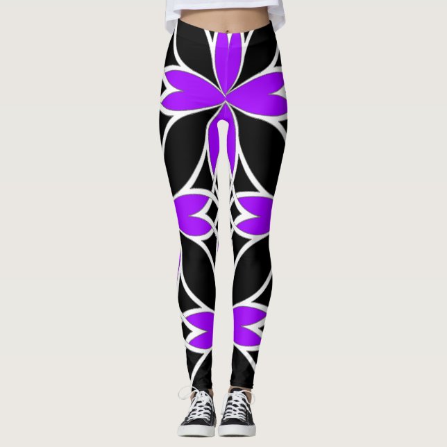 Spegeld Celtic ( Lila Inverterad ) Leggings (Framsida)