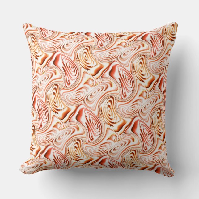 Spegelering av formad blomma och fjäril i brunfisk kudde (Framsida)