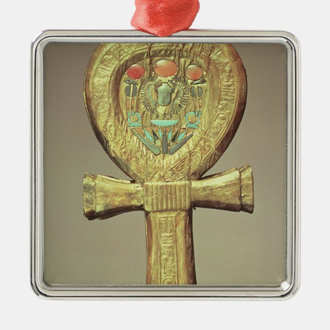Spegelfodral i form av en ankh julgransprydnad metall (Framsidan)