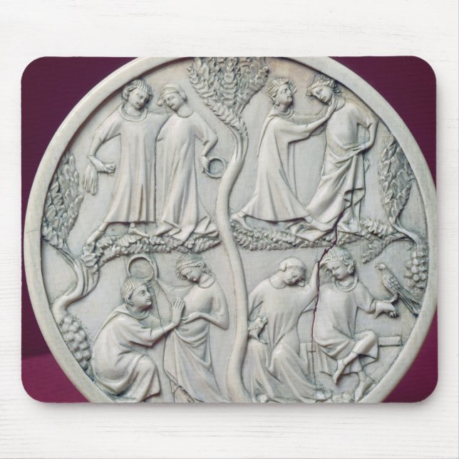 Spegelfodral som visar väluppfostrada platser, musmatta (Framsidan)