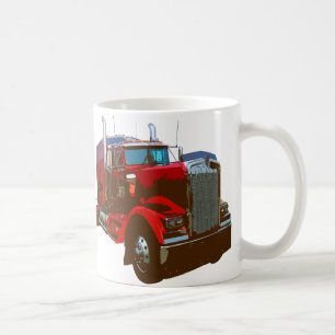 Spegelförsedd röd halv lastbil kaffemugg