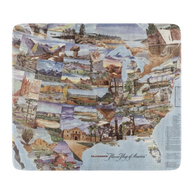 "Spegelkarta av Amerika" - naturs Landmarks (Framsidan)
