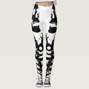 Spegeln avbildar skelettvit leggings